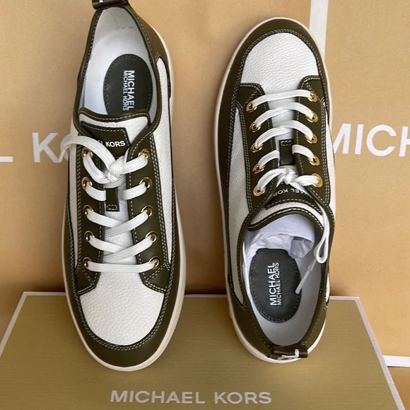 MICHAEL KORS
SHEA LACE UP
FAUX LEATHER
49F3SHFSIL
OLIVE
NEW - Picture 16 of 16